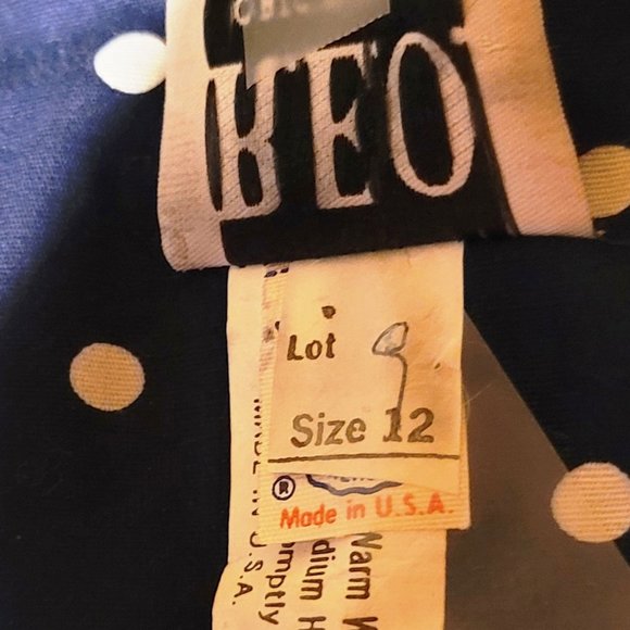 Navy Polka Dot Midi Dress - Picture 5 of 6